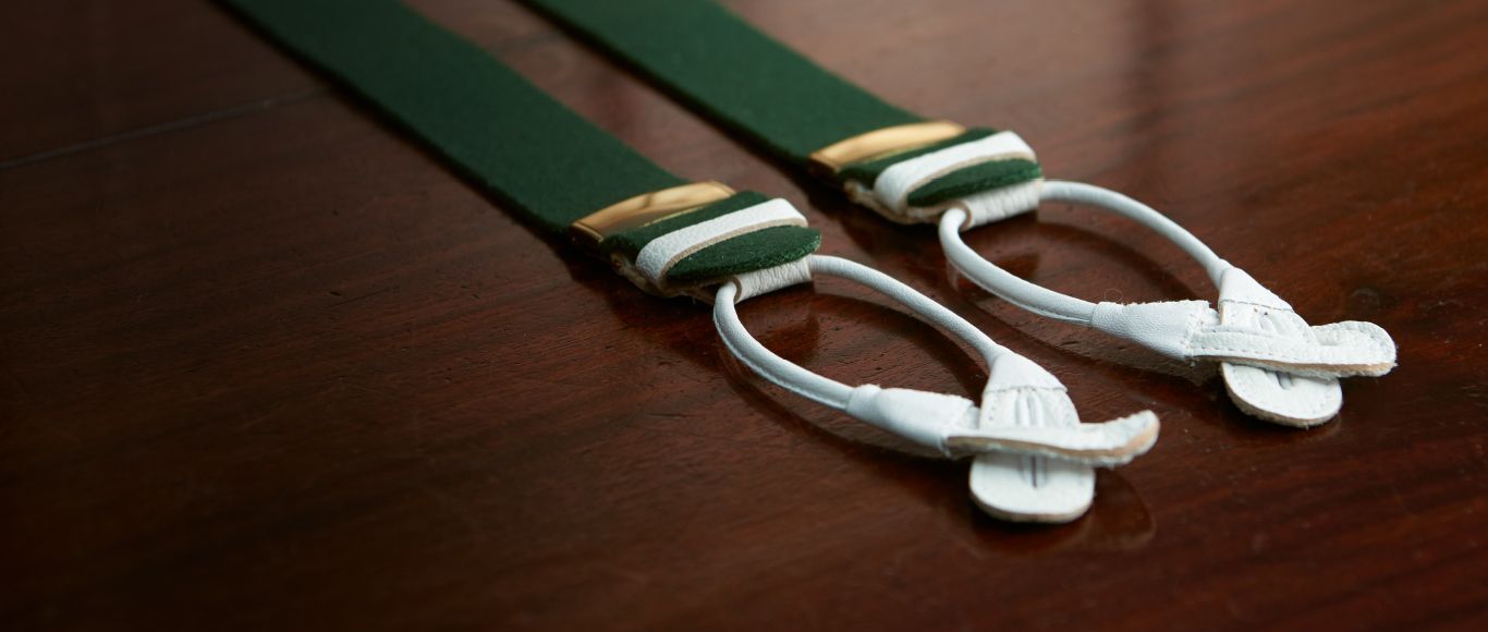 Men's Luxury Braces & Suspenders Button & Boxcloth Trouser & Suit