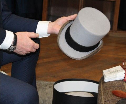 Gray cheap top hat