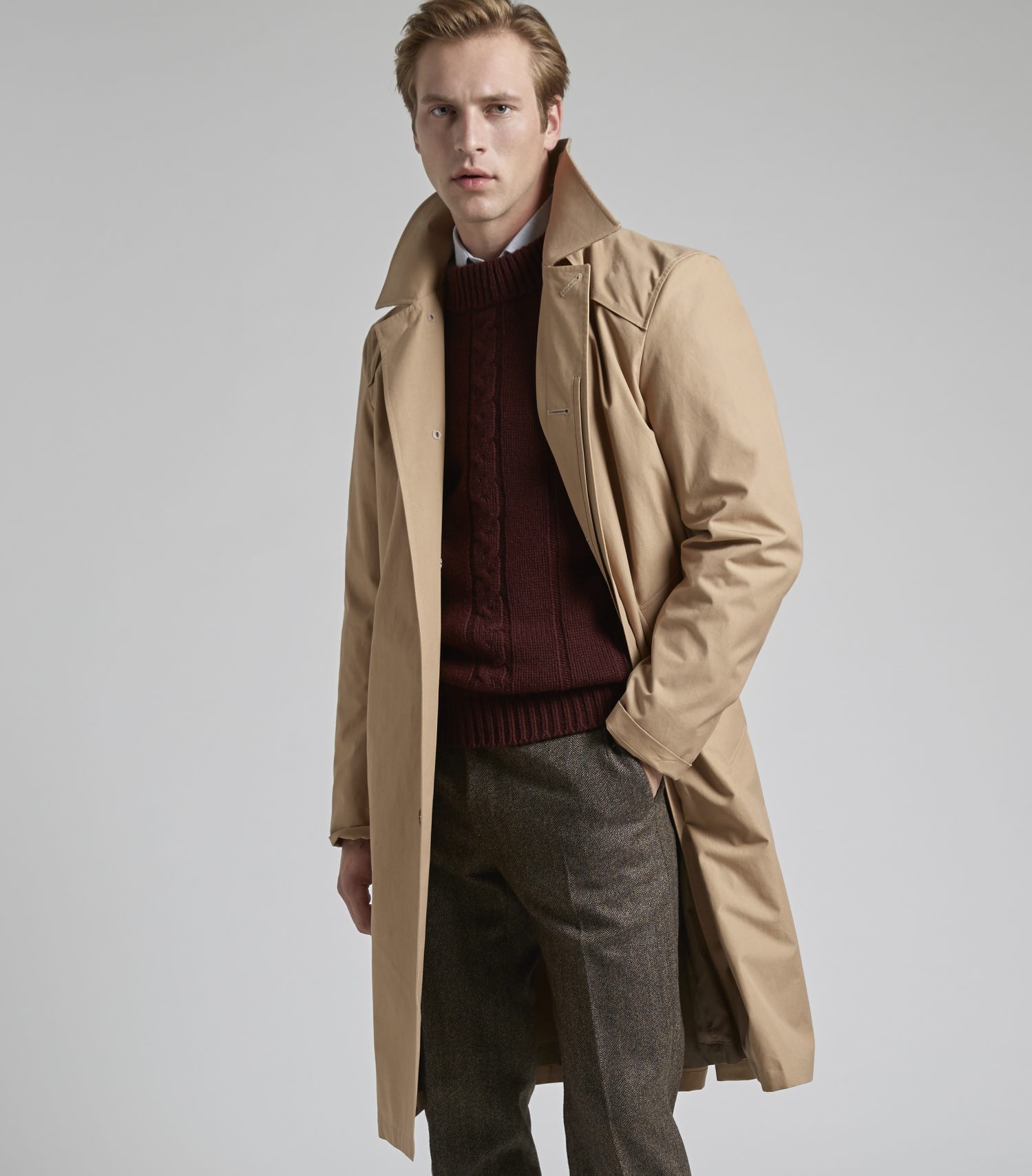 Men's Outerwear Luxury Mens Wool Overcoats & Raincoats Huntsman