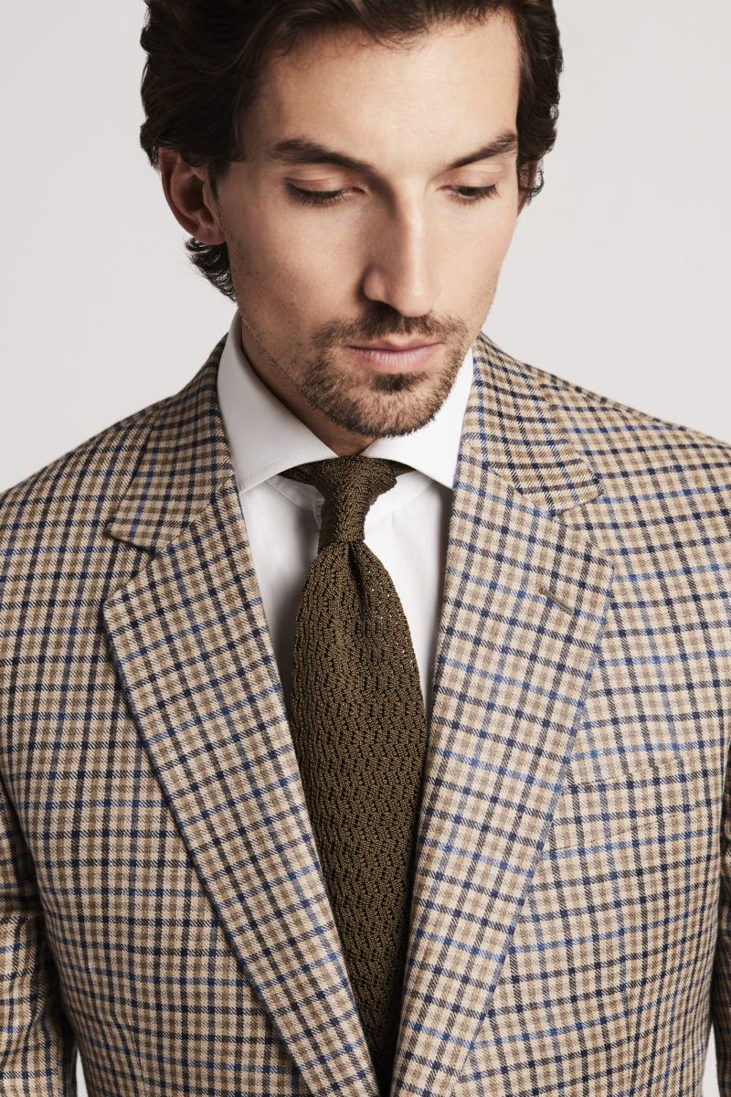 pointed knit tie